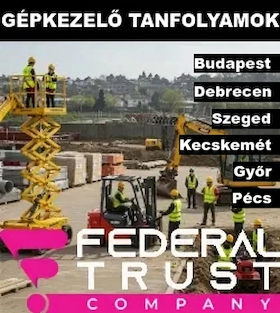 Gépkezelő tanfolyam Budapest, Debrecen, Győr, Pécs, Szeged, Kecskemét